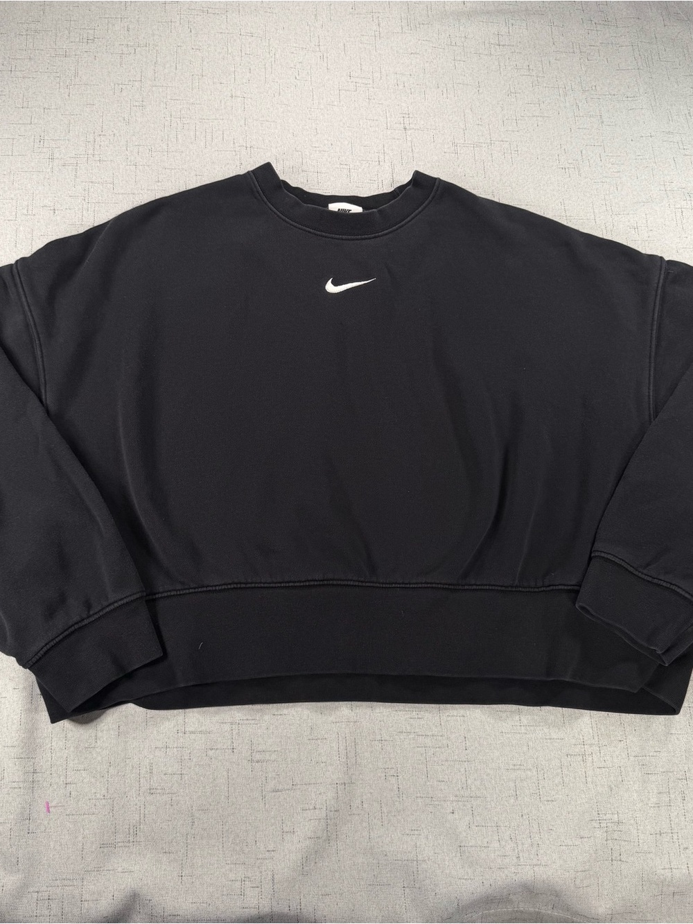 Nike Black Crewneck Sweatshirt with White Swoosh